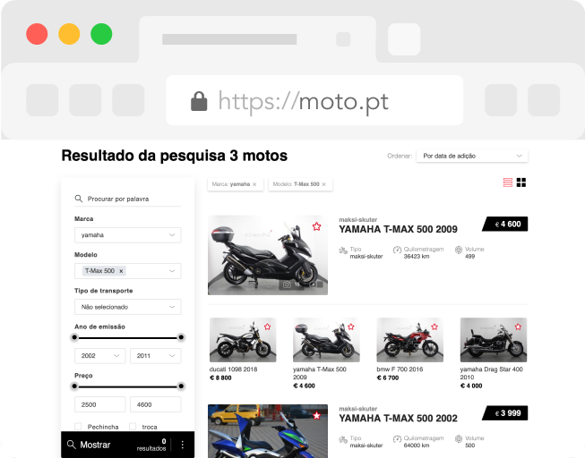 Search screen